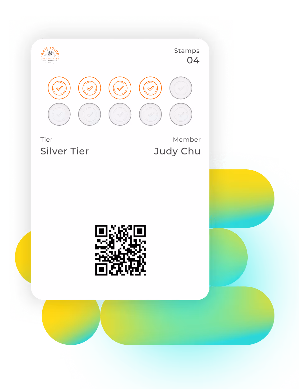 Scanning a wallet pass lights up an animated stamp and advances the progress bar
